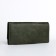 Women's wallet on the button, green color