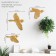 The decoration is wall, plaster panel "birds" 3 pcs, golden