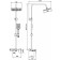 Shower system Fashun A52424-8, lever, tropical shower, shower, white