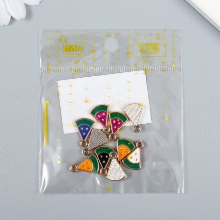 Decor for creativity Plastic for metal "Litter of watermelon" MIX set 10 pcs 1.2x1.7 cm-3