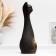Figure "Cat" Black in gold, 14x40x15cm