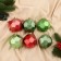Set of balls plastic D-8 cm, 6 pcs "Cheryl" green red