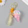 A plastic keychain with a carbine, a strap "Ice Cream Horn" Water with decor1.8x5.3x5.6 cm