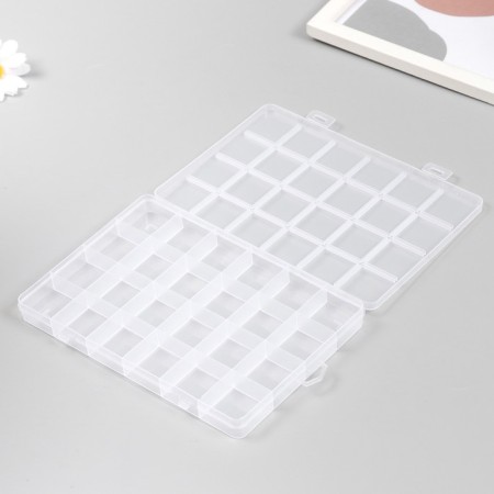 Casket Plastic for trifles "rectangular" 24 compartments 18.8x13x1.7 cm-3