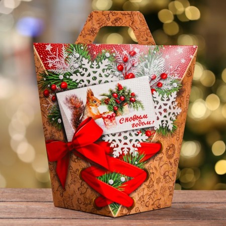 Gift box "New Year Present", 19 x 13.5 x 20 cm-2