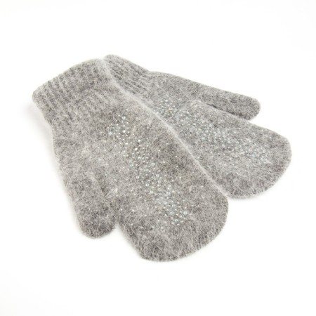 Women's mittens minaku is monophonic with rhinestones, p. 23 cm, cent
