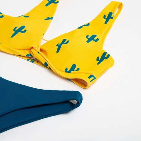 Separate swimsuit minku, blue/yellow color, size 48-7