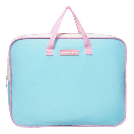 Folder with handles Textile A4, 360 x 290 x 70 mm, Erich Krause Pastel Light Blue, Pastel/Blue, 54678