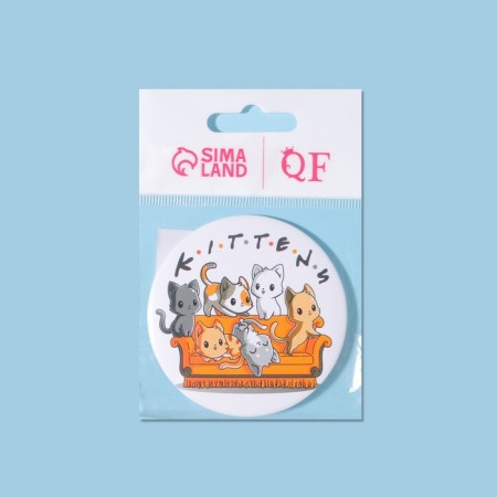 Pocket mirror “Kittens”, d = 7 cm, multi -colored-4