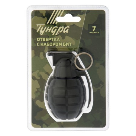 Screwdriver with a set of tundra "grenade", 7 items-1