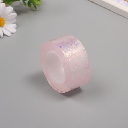 Adhesive nano-tone decorative silicone "Shine. Pink" 3 cm, dl. 3 m 6.8x6.8x3 cm-1