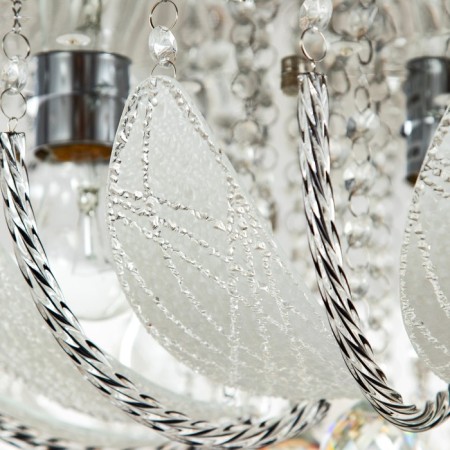 Svetogor chandelier "Drops" 8x60W E27 LED lighting chrome 60x60cm-18