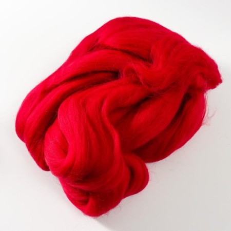 Fasting wool 100% half -toned wool 100g (06 red)-1