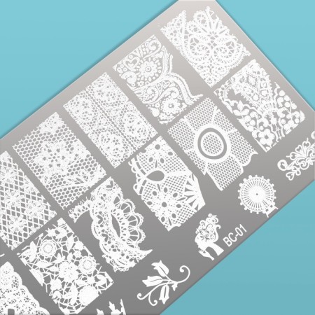 Stamping disk Metal "Flower Mood", 6 × 12 cm-3
