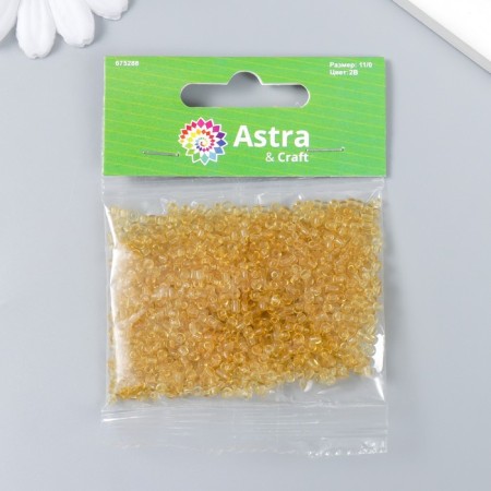 Beads "Astra" 11/0, 20 g (2B copper transparent)-2