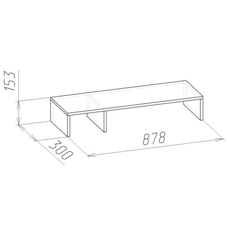 Sherlock 17, 878 × 300 × 153 mm stand, chocolate nut color-1