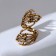 Ring "Right" Skull on the bones, the color of black gold, dimensionless