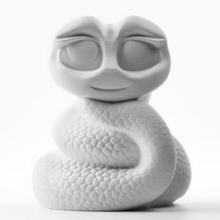 Piggy bank "Snake", white, 15.5 x 12.5 cm-1
