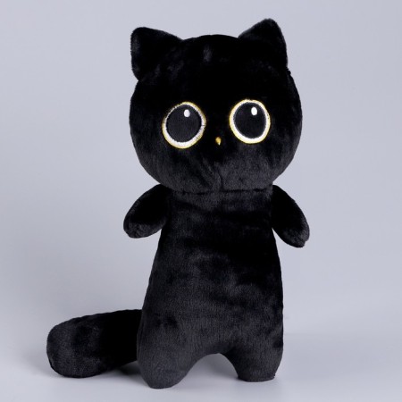 Soft toy "cat", 30 cm, black color-3