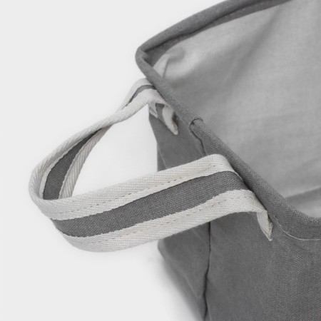 Storage basket with handles LadOM, 28 × 20 × 17 cm, color gray color-2