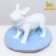 Animal Stear "Tenderness", 50 x 50 x 10 cm, blue