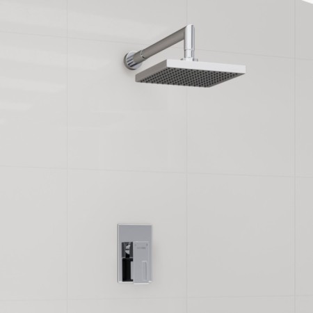 The shower system wasserkraft a12528, built-in, tropical shower, brass/ABS plate, chrome 101201-1