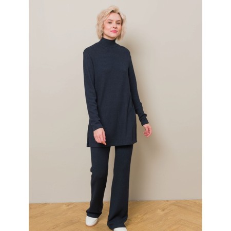 Female trousers, size 48, dark blue color-5