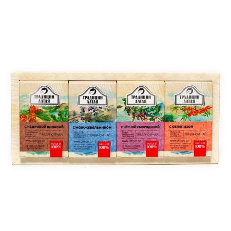 Gift set of herbal teas aromas Taiga, 4*50 g-3