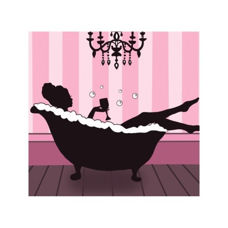 Organizer in a bath on suction cups “Batten with champagne”, for storing toys and trifles, size 33x39 cm-1