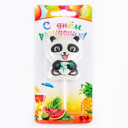 Candle in the cake on the skewer "Panda", 3.5 cm, cm-3