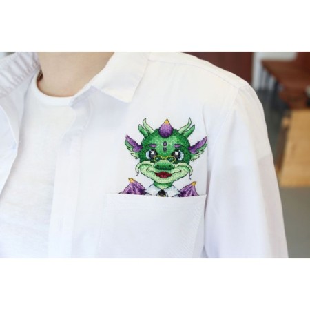 Embroidery sets "Dragon Scientist" 9 × 9 cm-3