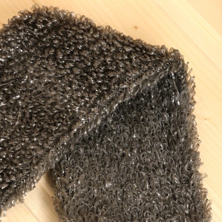Men's washcloth with handles "Belt" Black (36 cm without handles)-1