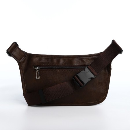 Lightning waist bag, 3 outer pockets, brown color-4