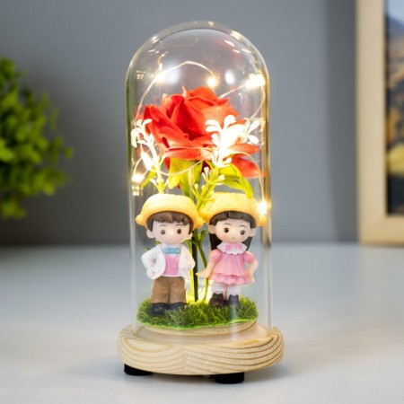 Night -night -night "Beautiful couple" LED from batteries LR44 8x8x16 cm Risalux
