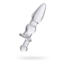 Анальная пробка Sexus Glass, стекло, прозрачная, 17 см, d=3,5 см