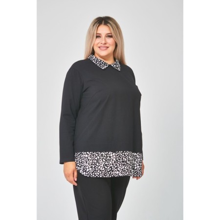 Women's tunic, size 58, black color-3