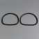 Handles for a bag, 2 pcs, bamboo, 17 × 13/15.5 × 11.5 cm, black color