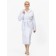 Women's robe with a hood, size 52-54, white color