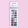 Follow nails, 24 pcs, with glue plates, almond shape, matte burgundy/green/white color