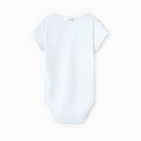 Body baby with short sleeve, blue color, height 74 cm-4