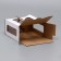 Box for cake 2 windows, with handles, white, 21 x 21 x 11 cm