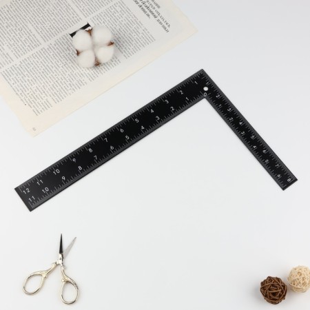 Ruler square, 20 × 30 cm, s = 1.4 cm, black color-1