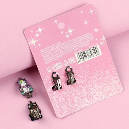 Children's clips “For a real princess”, 2 x 1 cm.-3