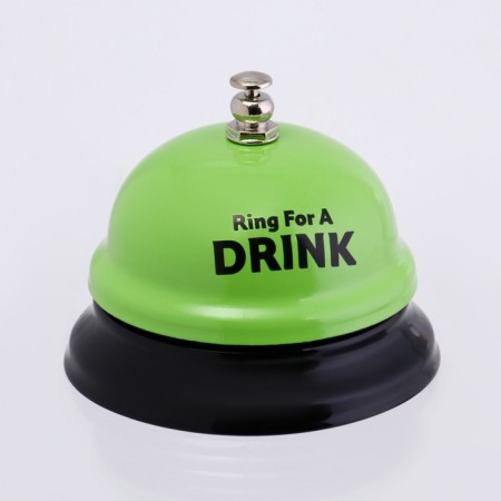 Table call "Time to drink!", 7.5 x 7.5 x 6 cm, green