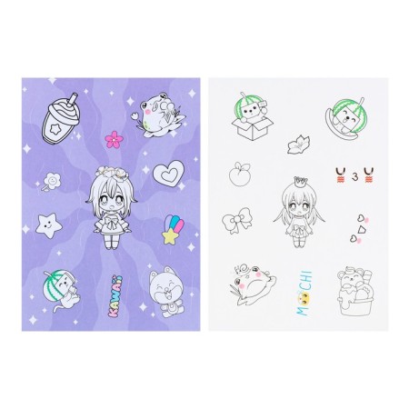 A set of stickers-paint "Anime" Green, 3 sheets, A5-1