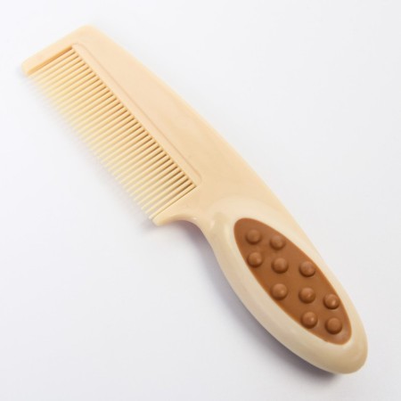 Baby brush with a comb, a pile made of natural bristles-7