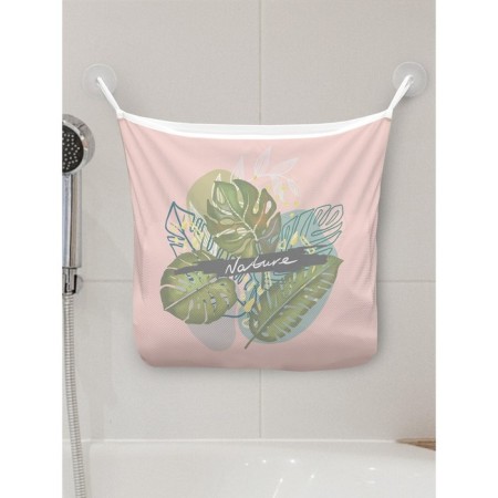 Organizer in a bath on suction cups "Tropical Flora", for storing toys and trifles, size 33x39 cm