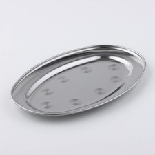 Stainless steel tray, 25 × 16 × 1.5 cm