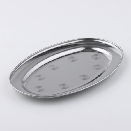 Stainless steel tray, 25 × 16 × 1.5 cm