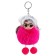 Soft toy "Puppet Model" on a key fob, 16 cm, fuchsia color